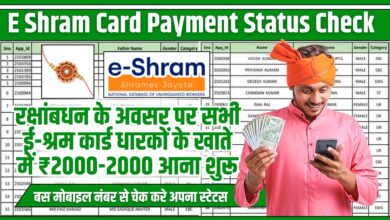 E Shram Card Payment Status Check