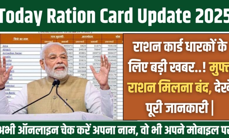 Today Ration Card Update