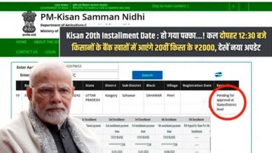 Kisan 20th Installment Date