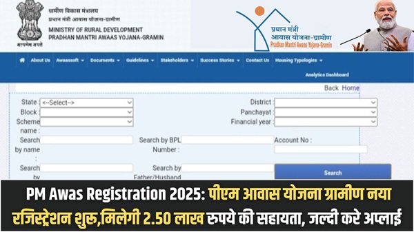 PM Awas Registration 2025